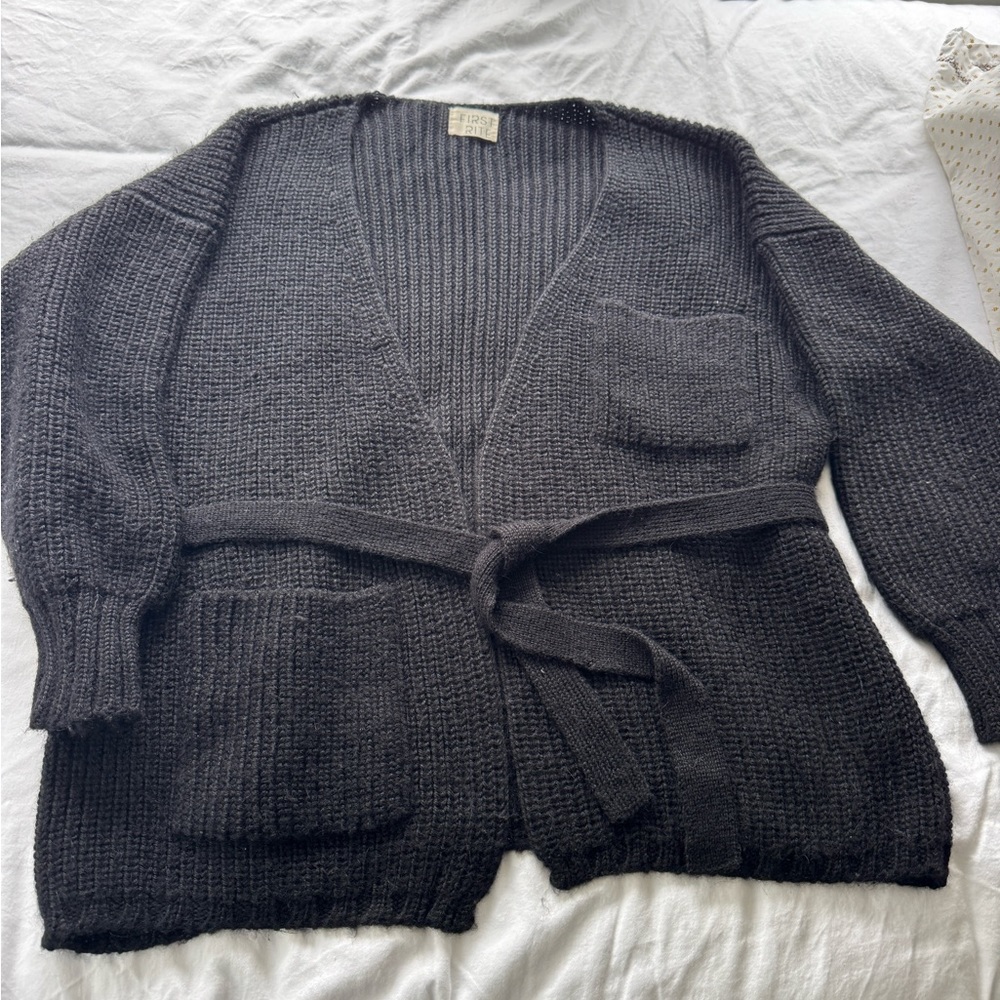 First Rite Sweater Coat in Black, Size M